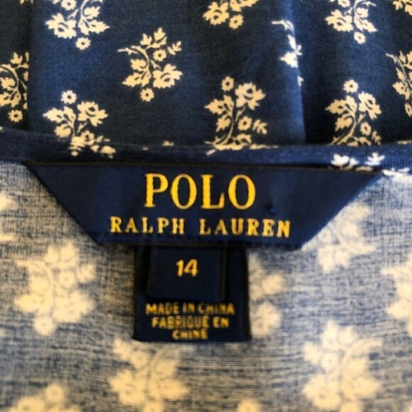 Polo Ralph Lauren Blue Floral Baby Doll Dress with Pockets - Picture 10 of 13